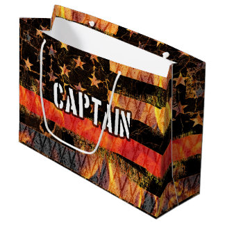 Captain Firefighter Flag Large Gift Bag