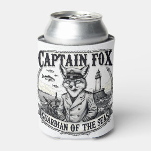 Captain Fox Guardian of Seas Nautical Design Can Cooler