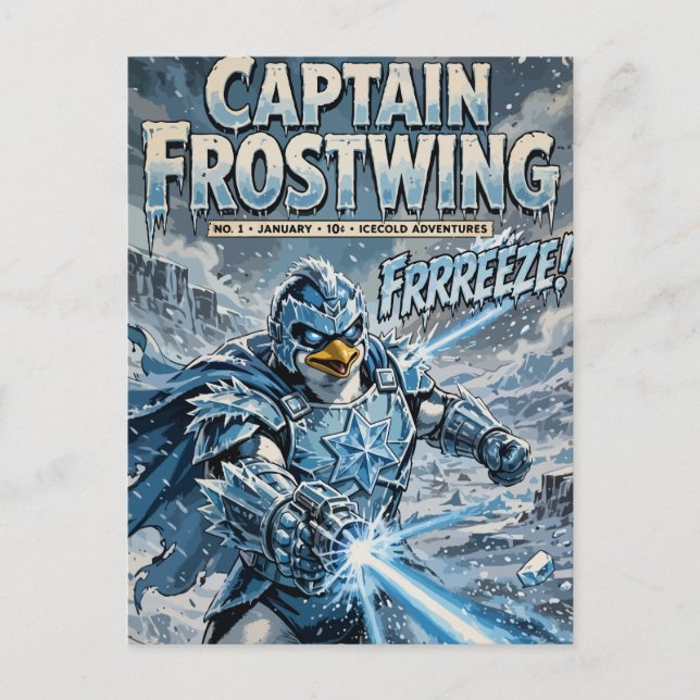 Captain Frostwing Holiday Postcard (Front)