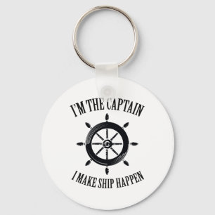 Captain Funny Boat Lover Dad Gift Key Ring