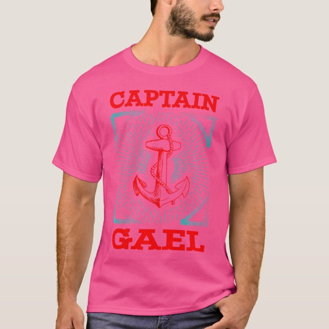 Captain Gael Personalised Name Seaman Boating Trip T-Shirt (Front)