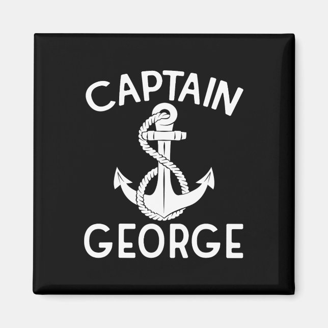 Captain George Boating Yacht Boat Ship Anchor  Magnet (Front)