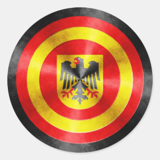 Captain Germany Hero Shield Classic Round Sticker