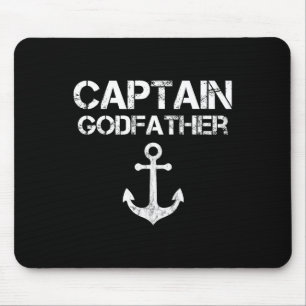 Captain Godfather Pontoon Lake Sailor Fishing Boat Mouse Pad