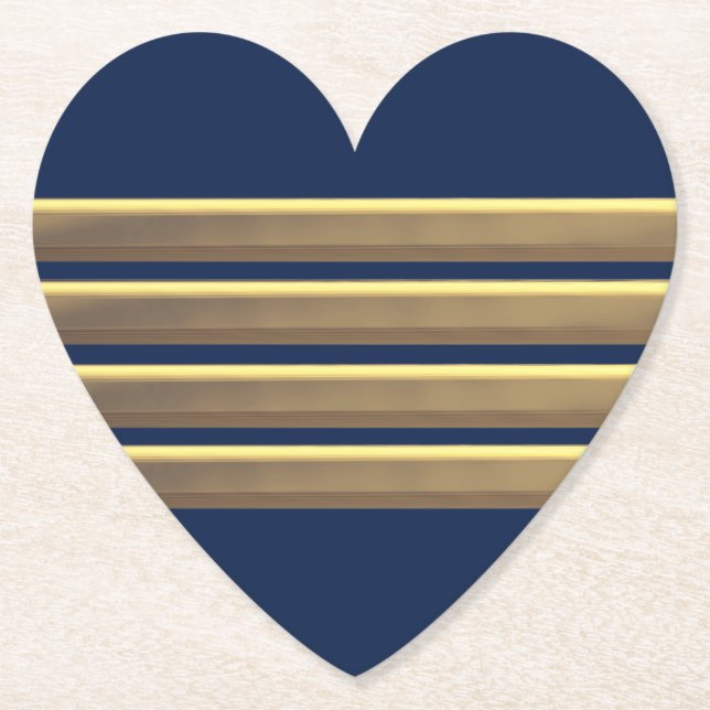 Captain gold stripes paper coaster (Front)
