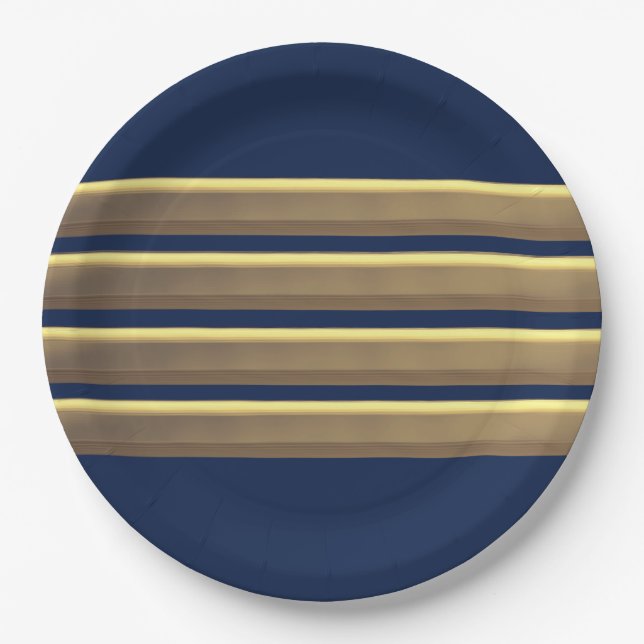 Captain gold stripes paper plate (Front)