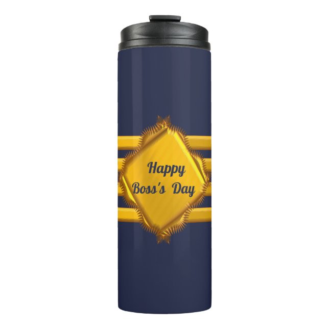 Captain gold stripes thermal tumbler (Front)