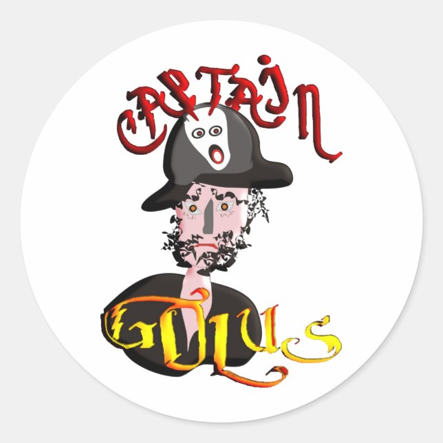 Captain Golus Classic Round Sticker (Front)