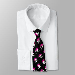 Captain Grace, Pirate fashion, Black Pirates flag Tie