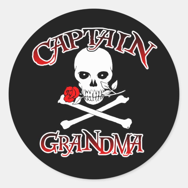 Captain Grandma Sticker (Front)