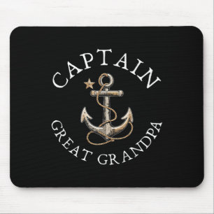 Captain Great Grandpa Boat Sailing Boating Vintage Mouse Pad