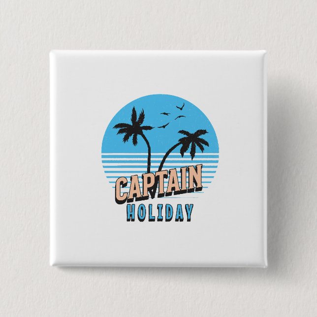 Captain Holiday 15 Cm Square Badge (Front)