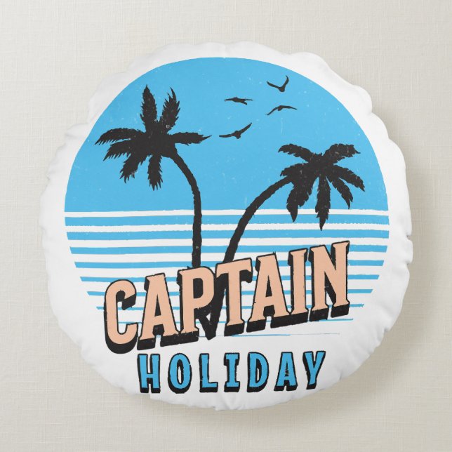 Captain Holiday Round Cushion (Front)