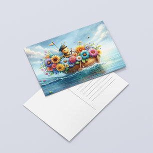 Captain Honeybee's Floral Flotilla Postcard