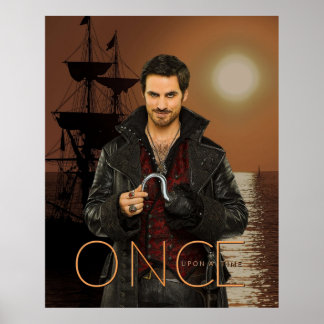 Captain Hook Comic Sunset Poster