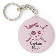 Captain Hook Skull & Crochet Hooks (Pink Back)