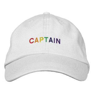 Captain in Rainbow Colours Embroidered Hat