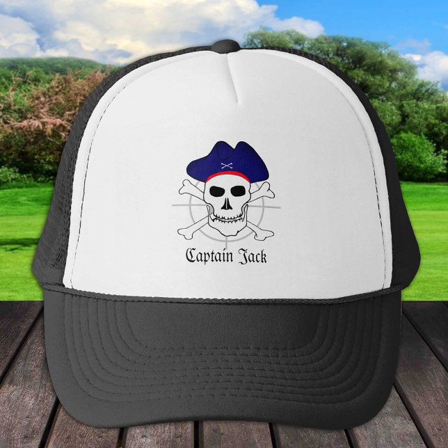 Captain "Jack" & Pirates - Treasure Island /Boys Trucker Hat (Creator Uploaded)