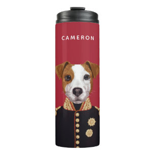 Captain Jack Russell Add Your Name Thermal Tumbler