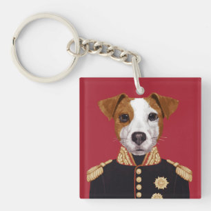 Captain Jack Russell Key Ring