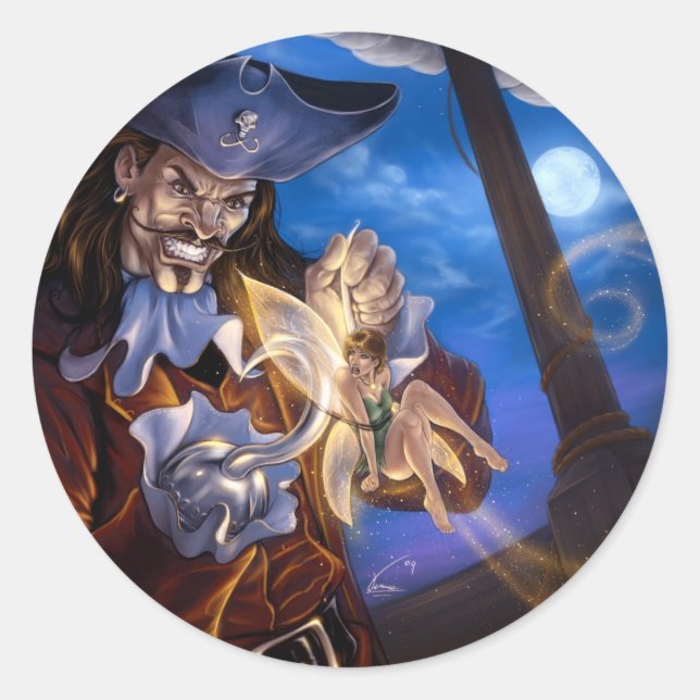 Captain James Classic Round Sticker (Front)