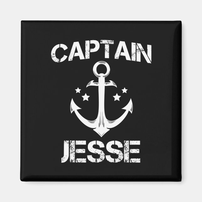 Captain jesse funny birthday name boat gift magnet (Front)