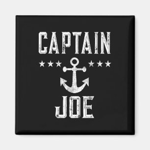 Captain Joe - Retro Personalised Nautical Boating  Magnet