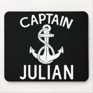 Captain Julian Yacht Boating Ship Boat Anchor Mouse Pad