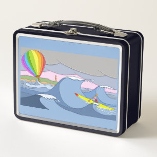 Captain Kayak and the Balloon Metal Lunch Box