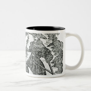 Captain Kidd Burying His Bible, illustration Two-Tone Coffee Mug
