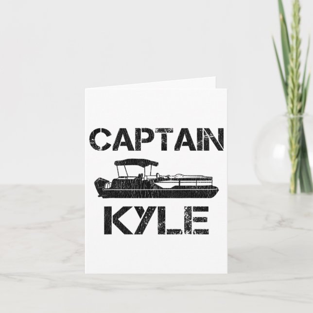 Captain Kyle Pontoon Personalised Boat Name Fishin Card (Front)