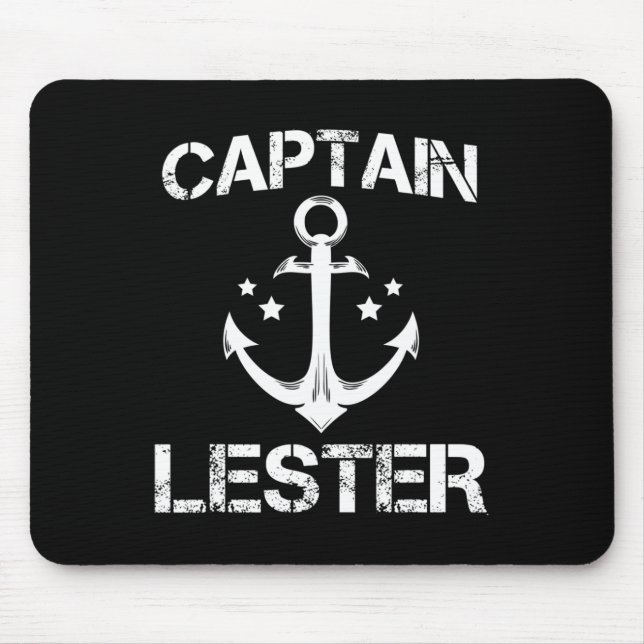 Captain Lester Funny Birthday Personalised Name Bo Mouse Pad (Front)