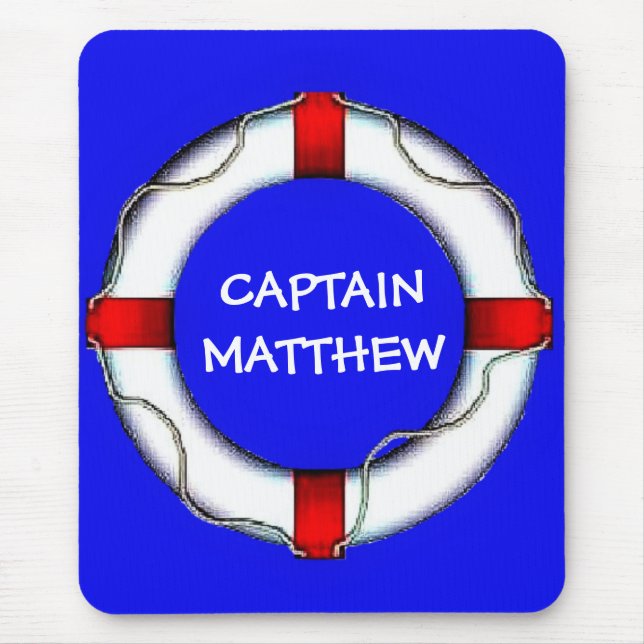 Captain Lifesaver Art Mouse Pad (Front)