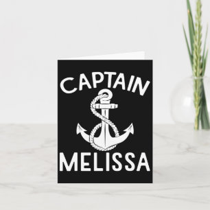 Captain Melissa Ship Boat Boating Yacht Anchor  Card