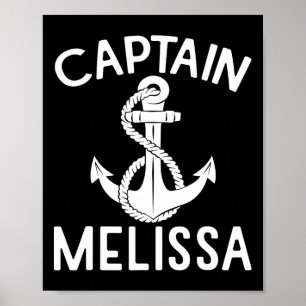 Captain Melissa Ship Boat Boating Yacht Anchor Poster