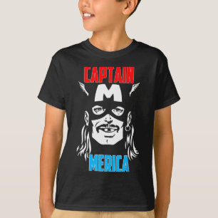 Captain Merica Drinking Independence Day 4th Of Ju T-Shirt
