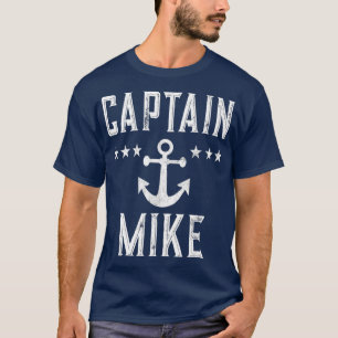 Captain Mike Personalised Boating Lover Name T-Shirt