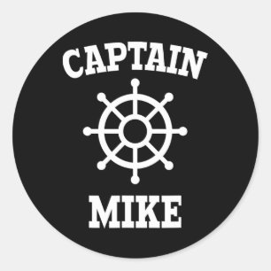Captain Mike T Shirt  Classic Round Sticker