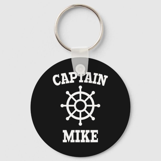 Captain Mike T Shirt  Key Ring (Front)