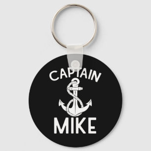 Captain Mike Yacht Boating Ship Boat Anchor  Key Ring