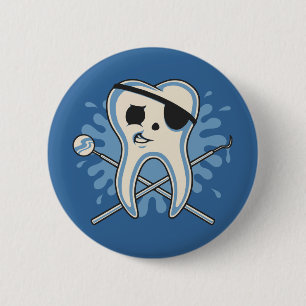 Captain Mol-Arrrr! 6 Cm Round Badge
