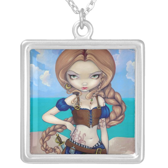 Captain Molly Morgan NECKLACE pirate tattoo (Front)