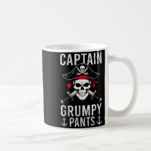 Captain Mpy Pants Rate Humor Skull Graphic  Coffee Mug