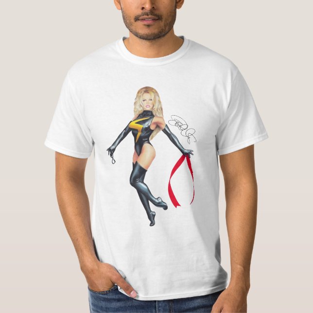 " Captain Ms Marvel Pamela Anderson" T-Shirt (Front)