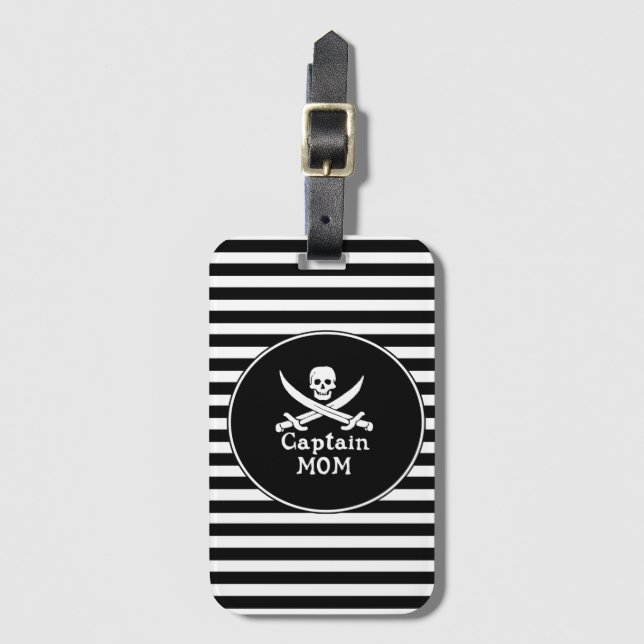 Captain Mum Luggage Tag (Front Vertical)