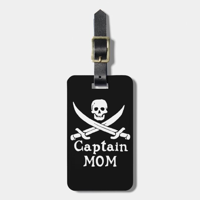 Captain Mum Luggage Tag (Front Vertical)