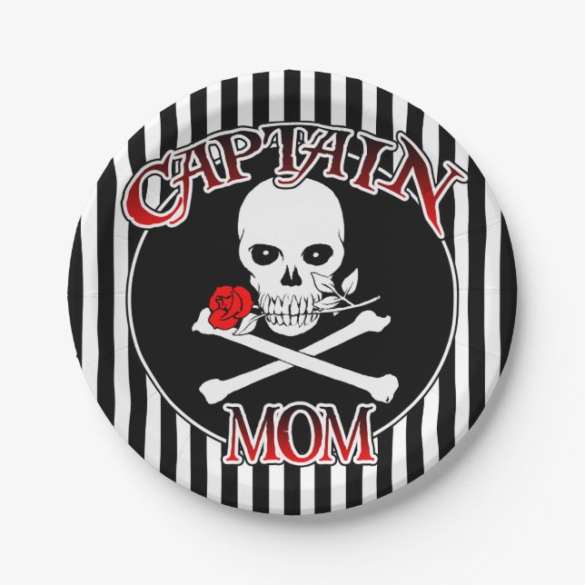 Captain Mum Paper Plates (Front)