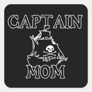 Captain Mum Square Sticker