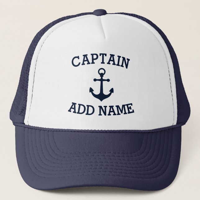 Captain name trucker hat (Front)