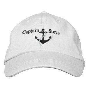 Captain Nautical Name Anchor Sailing Hat